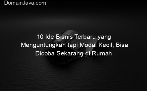 10 Ide Bisnis Terbaru yang Menguntungkan tapi Modal Kecil, Bisa Dicoba Sekarang di Rumah