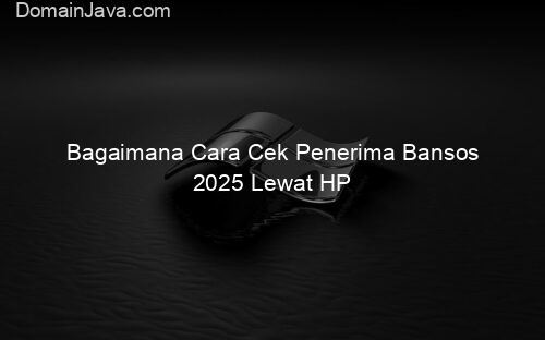 Bagaimana Cara Cek Penerima Bansos 2025 Lewat HP