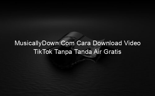 MusicallyDown.Com Cara Download Video TikTok Tanpa Tanda Air Gratis