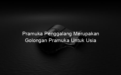 Pramuka Penggalang Merupakan Golongan Pramuka Untuk Usia