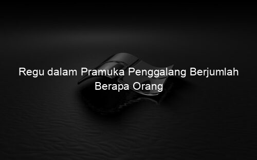 Regu dalam Pramuka Penggalang Berjumlah Berapa Orang