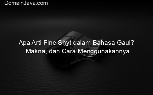 Apa Arti Fine Shyt dalam Bahasa Gaul? Makna, dan Cara Menggunakannya