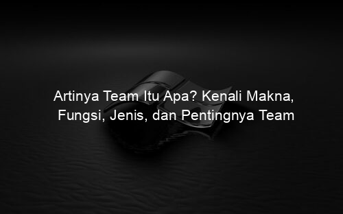 Artinya Team Itu Apa? Kenali Makna, Fungsi, Jenis, dan Pentingnya Team