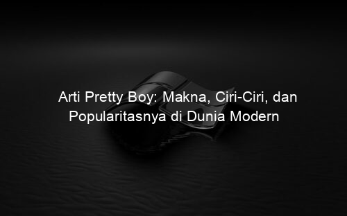 Arti Pretty Boy: Makna, Ciri Ciri, dan Popularitasnya di Dunia Modern