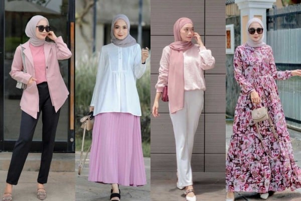 9 OOTD Pinky Hijab, Cocok Banget Buat Cewek Kue!