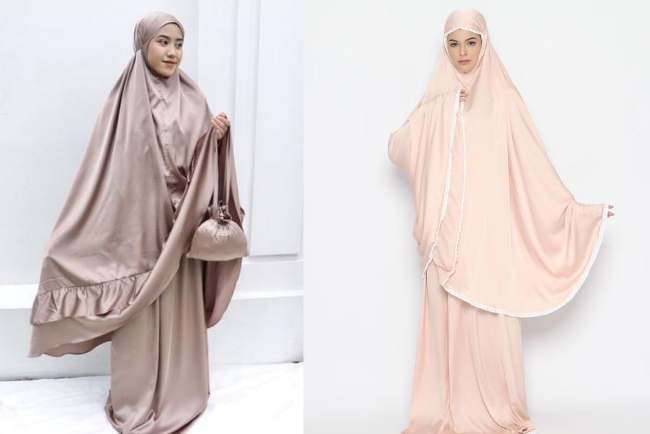 10 Pilihan Mukena Bahan Satin yang Nyaman dan Cantik Dipakai