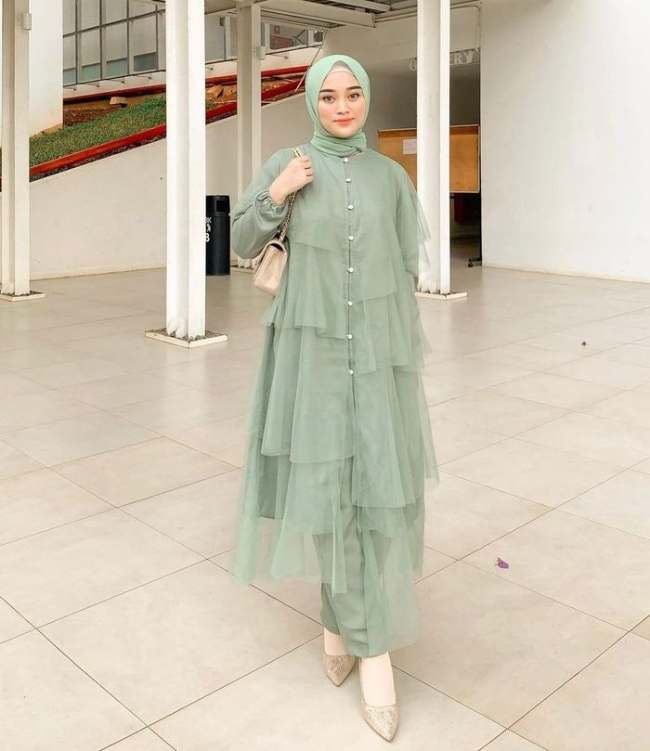 Ruffle Tunik Dress dan Celana