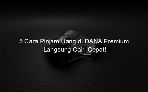 5 Cara Pinjam Uang di DANA Premium Langsung Cair, Cepat!