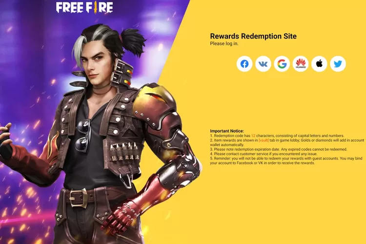 Kode Redeem FF Hari Ini