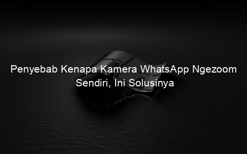 Penyebab Kenapa Kamera WhatsApp Ngezoom Sendiri, Ini Solusinya