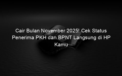 Cair Bulan November 2025! Cek Status Penerima PKH dan BPNT Langsung di HP Kamu