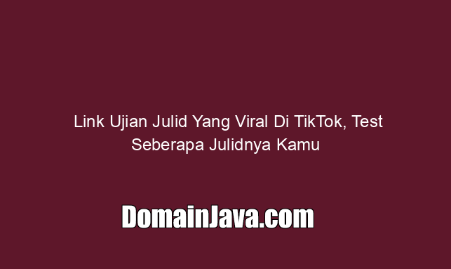 link-ujian-julid-yang-viral-di-tiktok,-test-seberapa-julidnya-kamu
