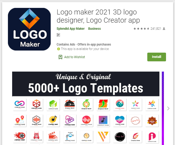 4. Aplikasi Pembuat Logo - Logo Makr