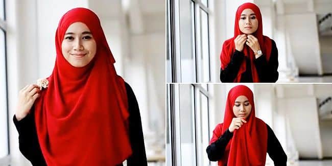 Hijab Pashmina Untuk ke Kampus (style 1)