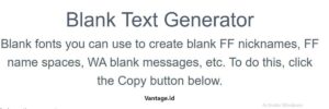 Blank Text Generator Copy And Paste (Teks Kosong) + Caranya
