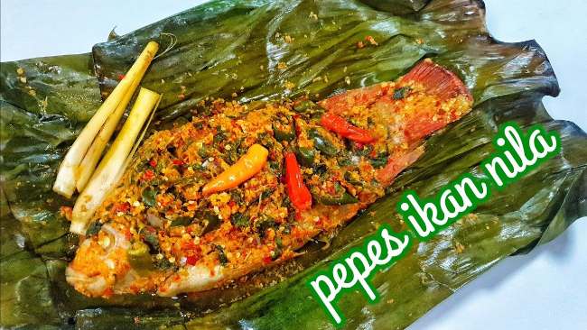 886 resep pepes ikan nila pedas khas sunda daun singkong dll