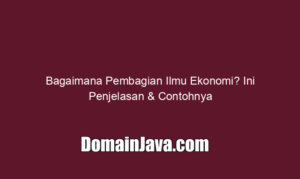 Bagaimana Pembagian Ilmu Ekonomi? Ini Penjelasan & Contohnya
