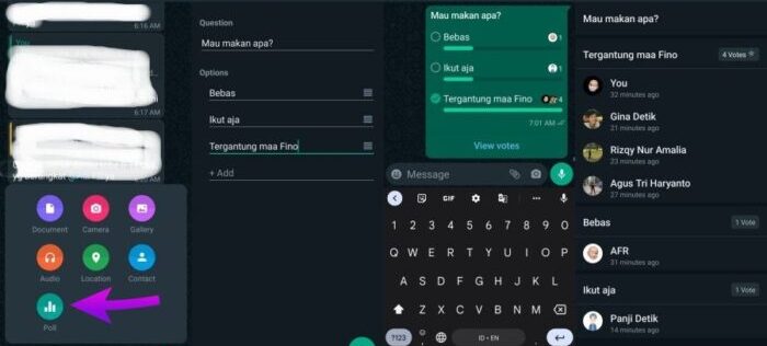 Cara Buat Polling Di WA Dengan Mudah