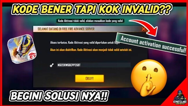 Cara Mengatasi Kode Aktivasi FF Tidak Muncul Invalid