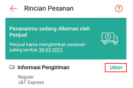 Cara Mengubah Ekspedisi di Shopee