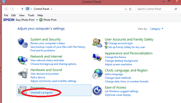 Cara Uninstall Aplikasi melalui Control Panel