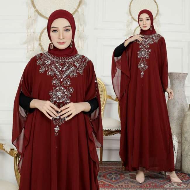 Dress Maxi Berbahan Kaftan
