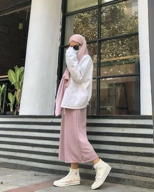 Mix and Match Pink dengan Putih