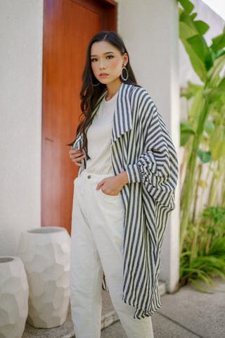 OOTD Outer Garis-garis