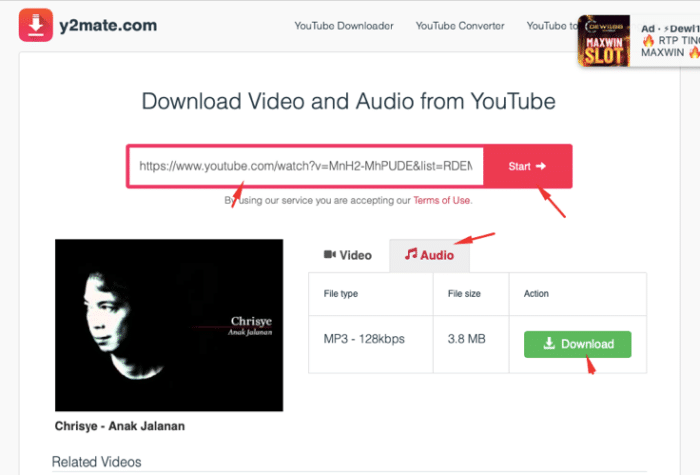 Download lagu youtube Via Y2mate