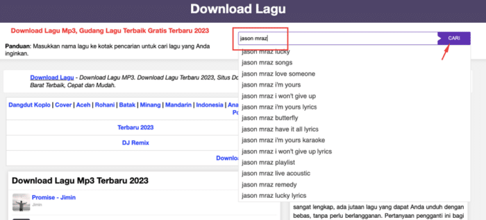 Via Website Downloadlagump3