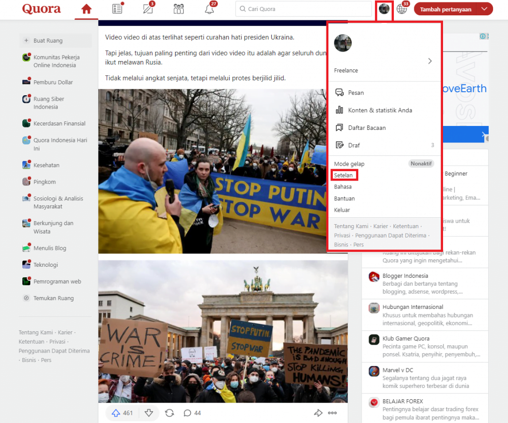Cara Hapus Akun Quora Sementara dan Permanen