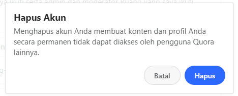 Cara Hapus Akun Quora Sementara dan Permanen