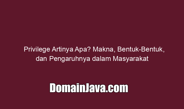 Privilege Artinya Apa? Makna, Bentuk Bentuk, dan Pengaruhnya dalam Masyarakat