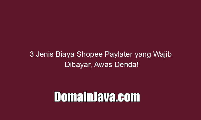 3 Jenis Biaya Shopee Paylater yang Wajib Dibayar, Awas Denda!