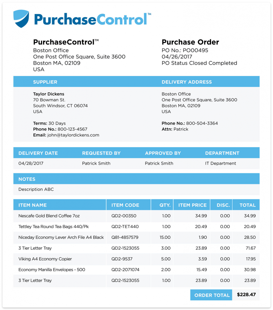 purchase order